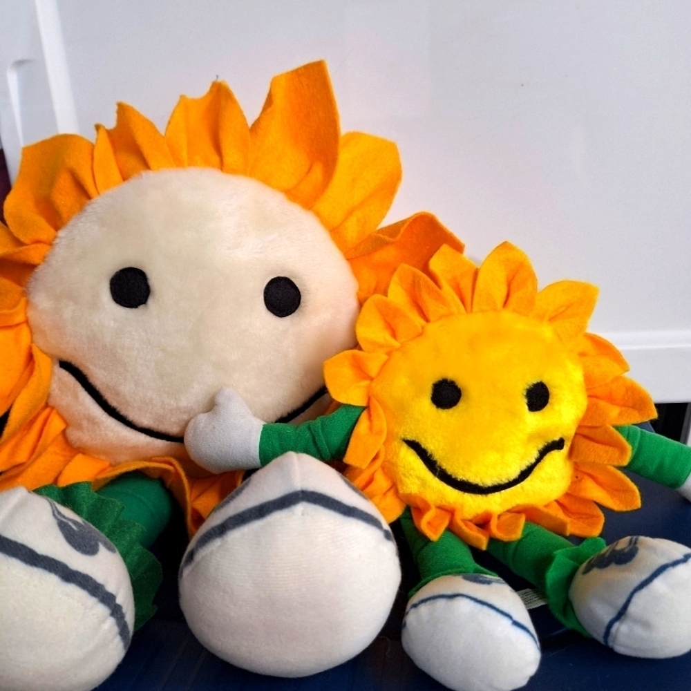 Sunflower Plush Toy Set Lot of Two